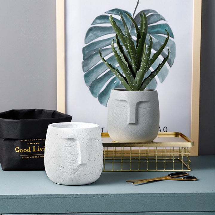 Aruba Ceramic Face Planters