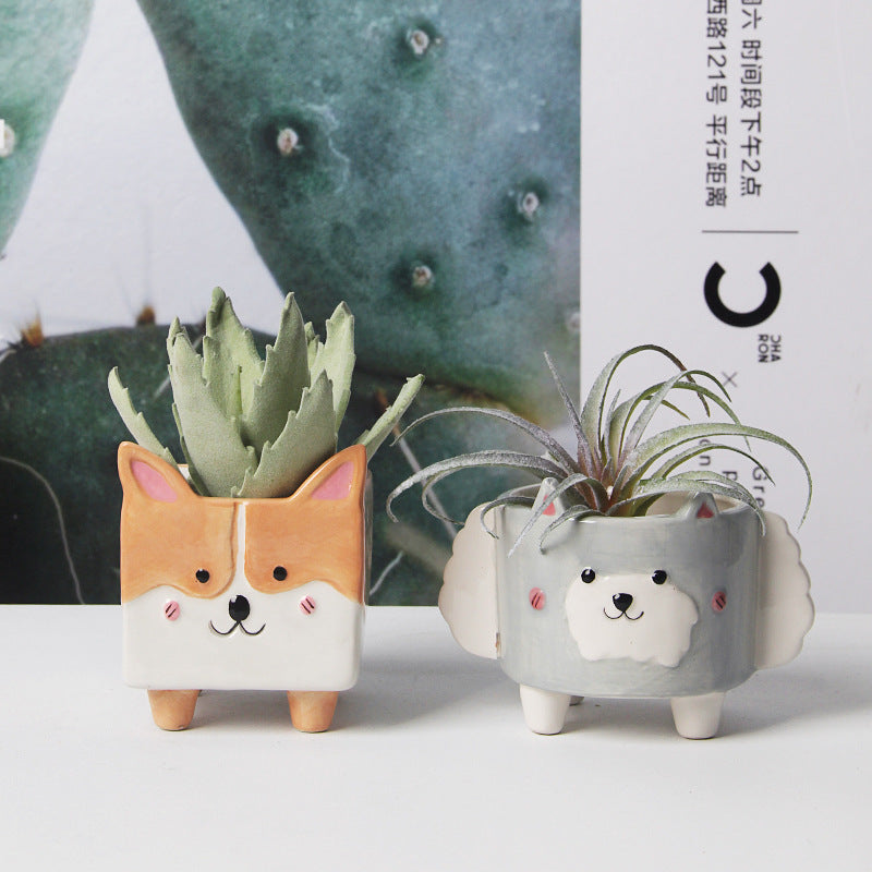 Paw Friends Ceramic Planters