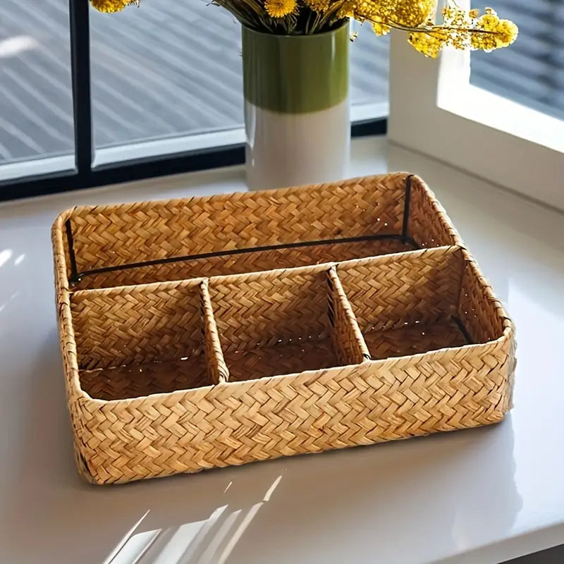 Emly Rattan Organizer Basket