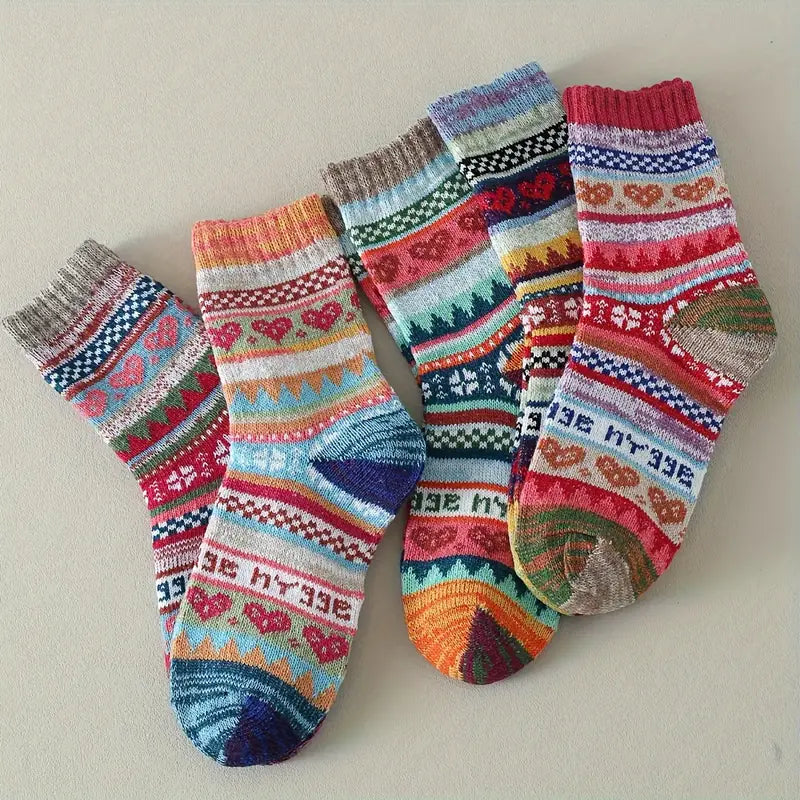 Women's Heart Knit Crew Socks