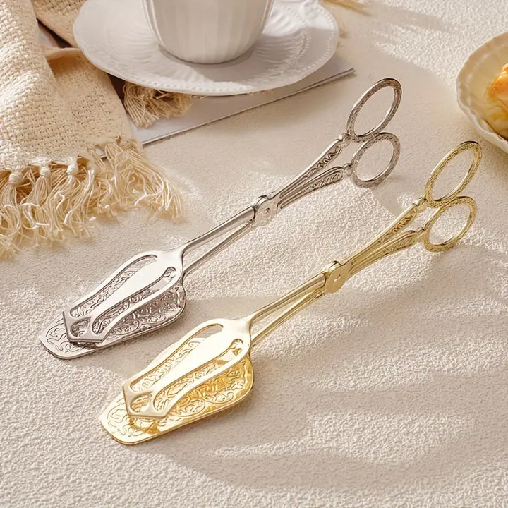 Aria Engraved Scissor Tongs