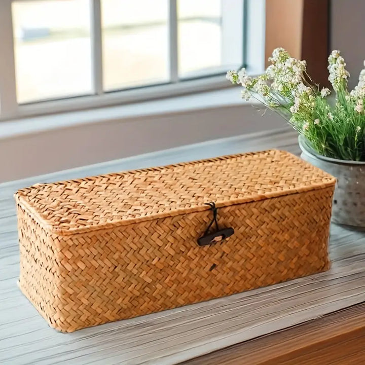 Ayla Rattan Organizer Basket