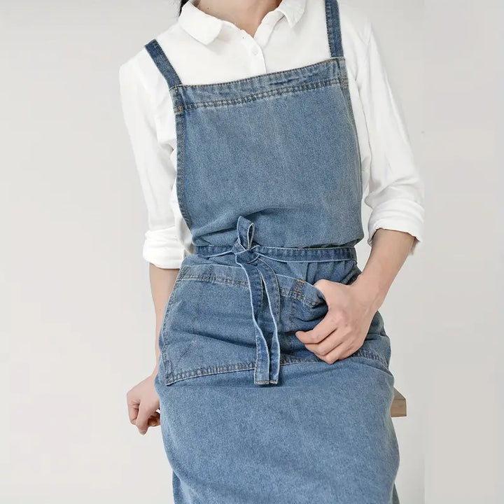 Crane Blue Denim Apron