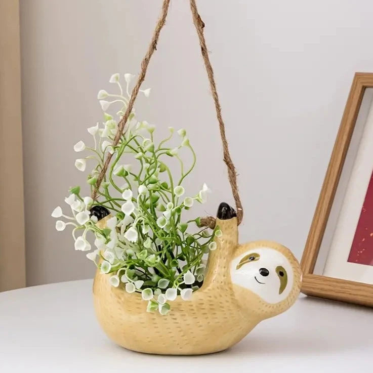 Milo Sloth Hanging Planter