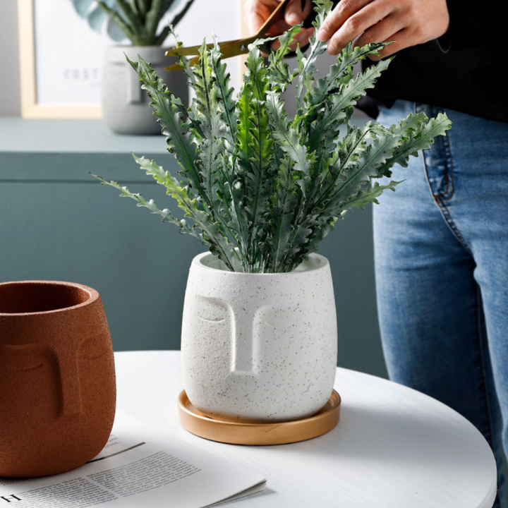 Aruba Ceramic Face Planters