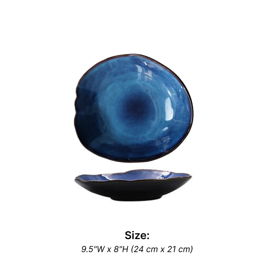 Midnight Ceramic Pool Plates