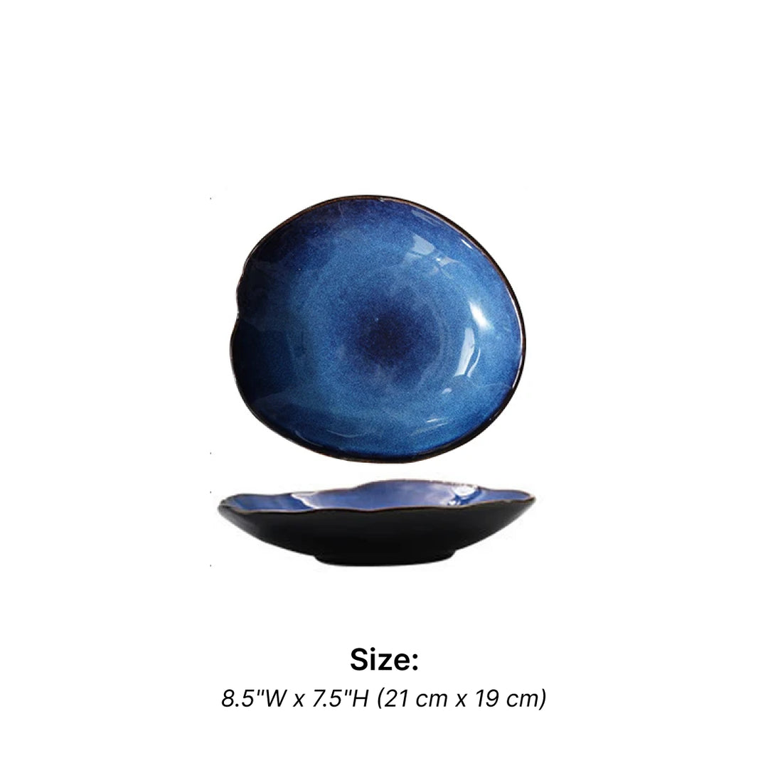 Midnight Ceramic Pool Plates