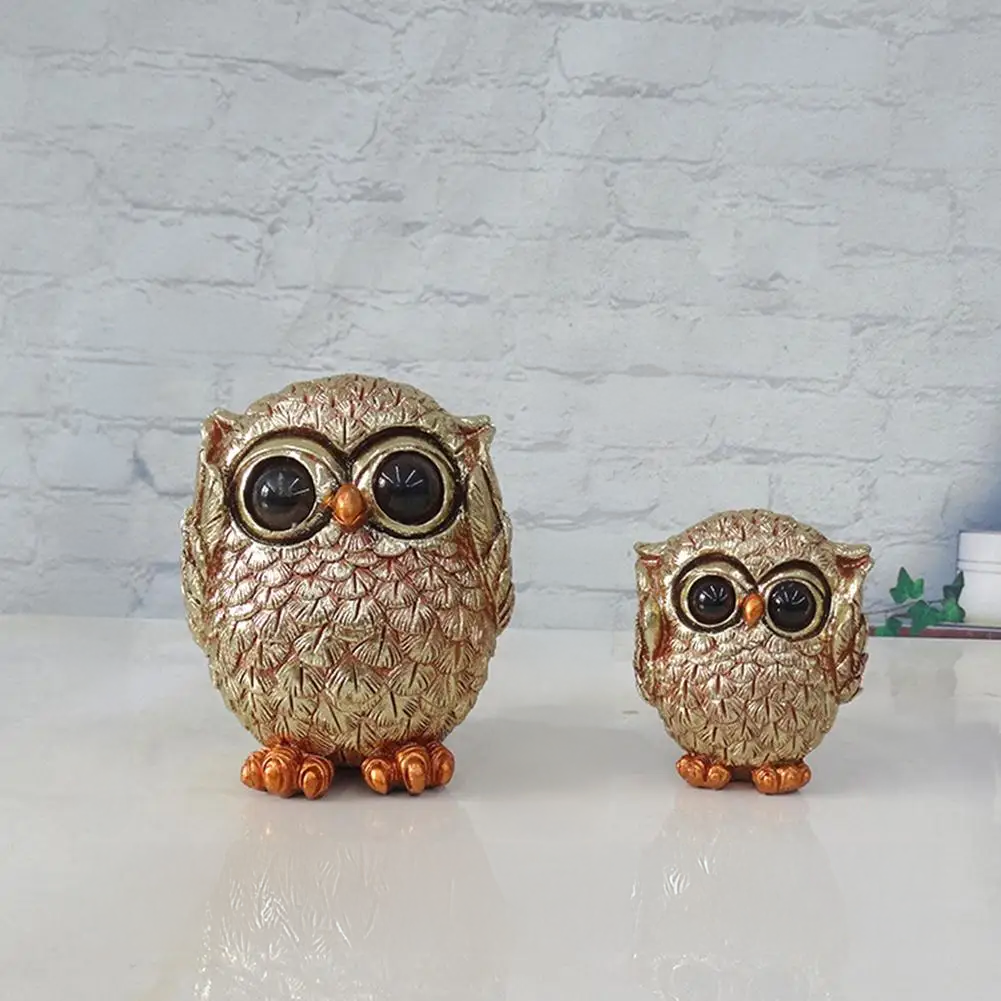 Antique Feathered Owl Figurines