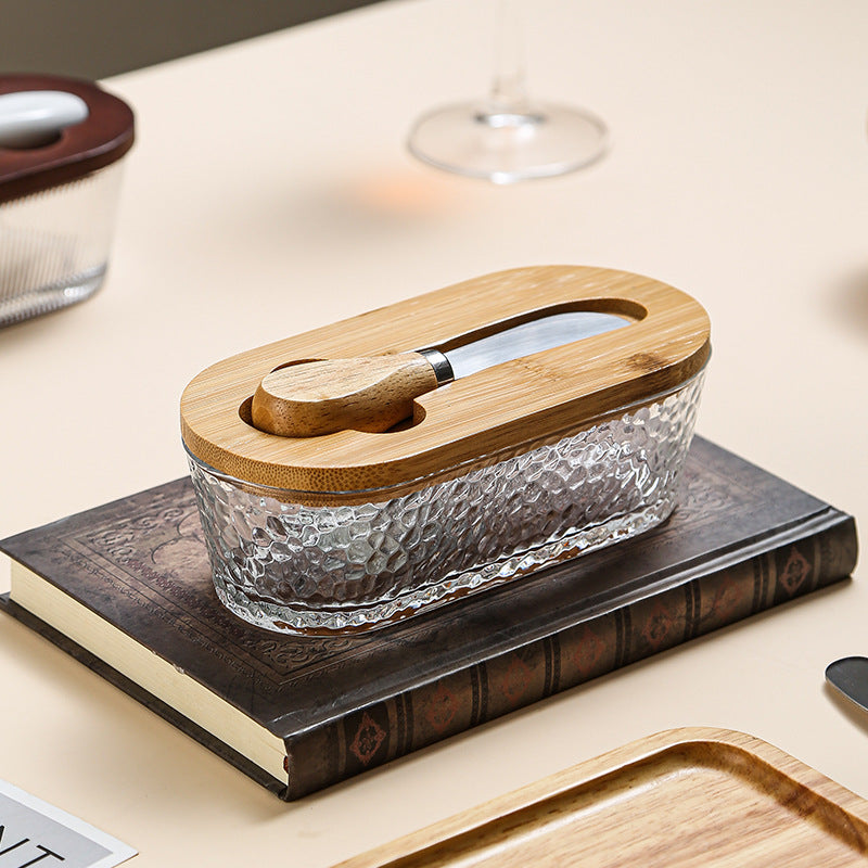 Wells Glass Butter Dish