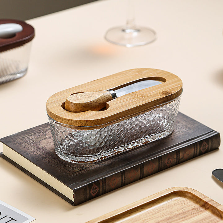 Wells Glass Butter Dish
