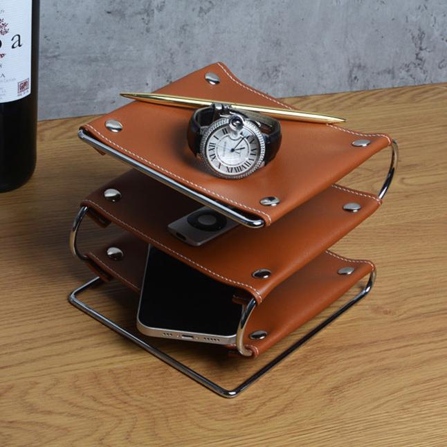 Oxford Leather Desk Organizer