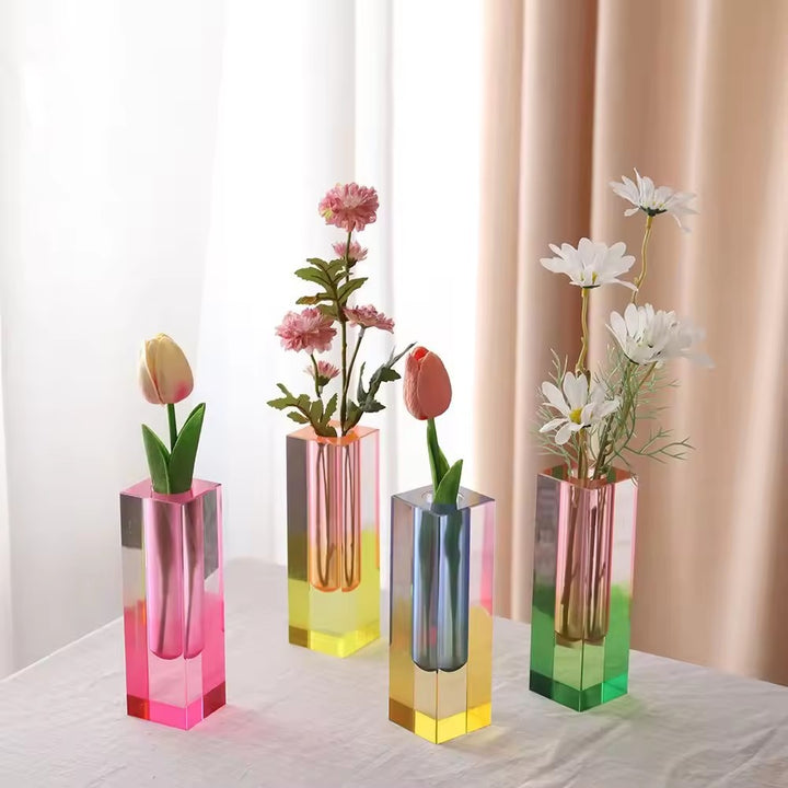 Lume Acrylic Prism Vases