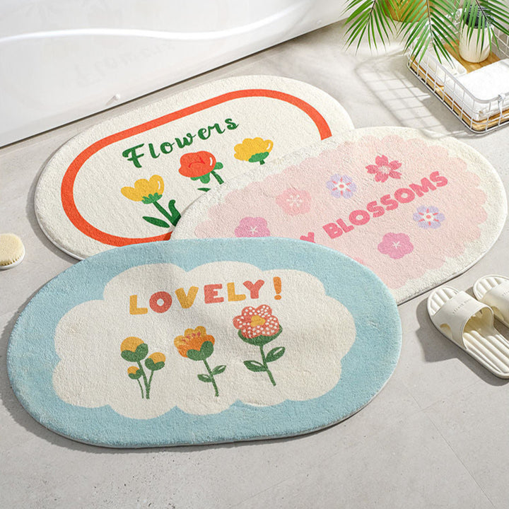 Bloomdale Oval Bath Mat
