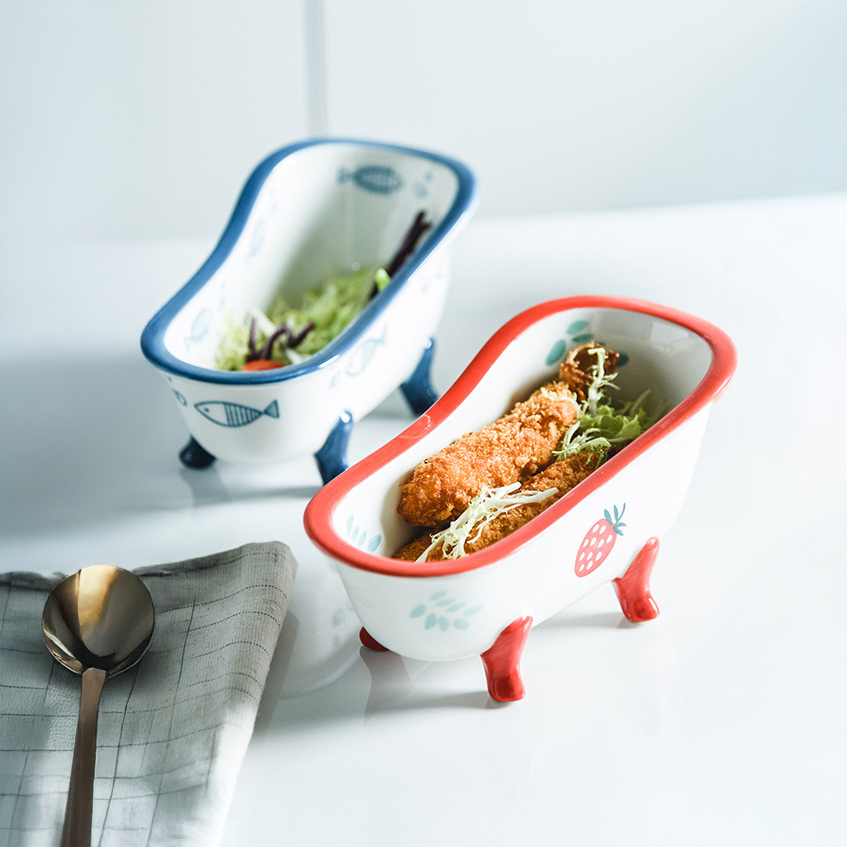 Onda Ceramic Bathtub Bowl