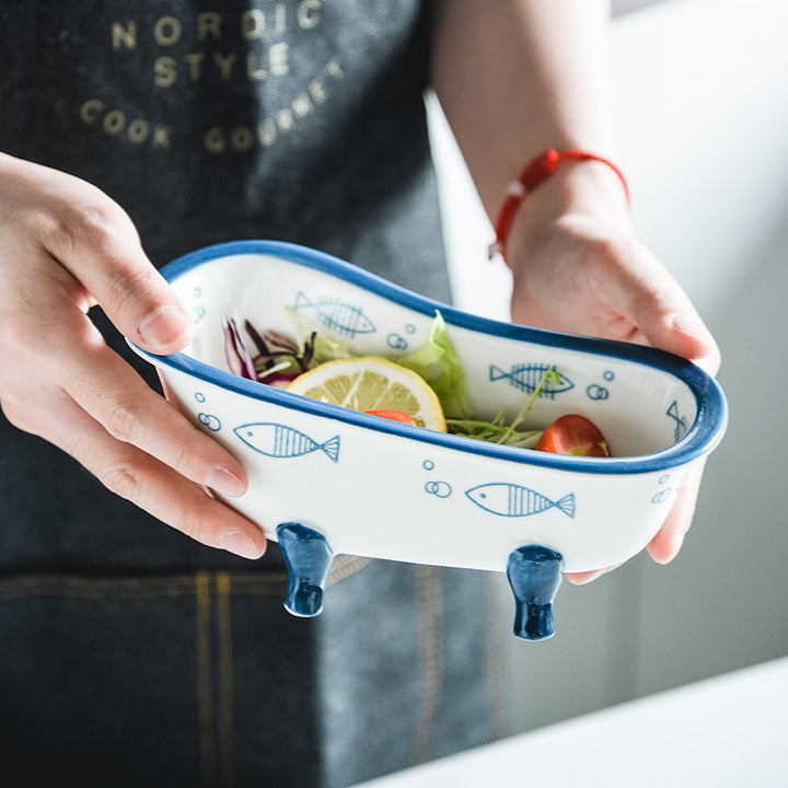Onda Ceramic Bathtub Bowl