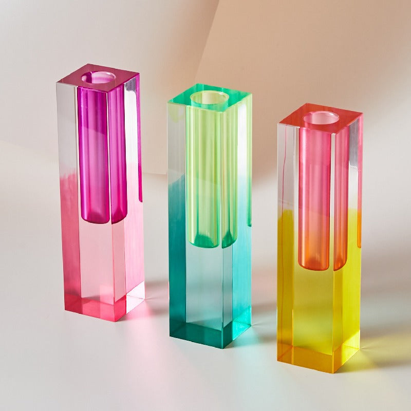 Lume Acrylic Prism Vases