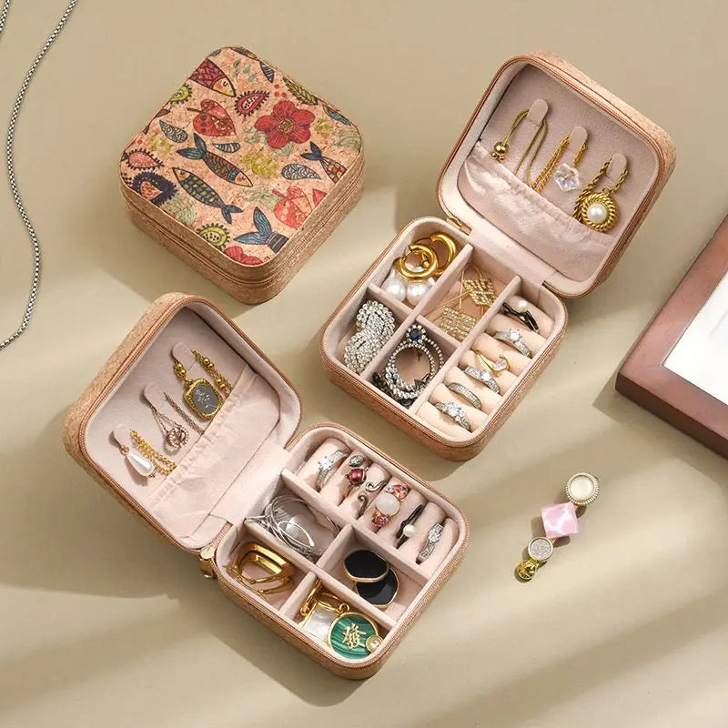 Ravelle Cork Jewelry Box