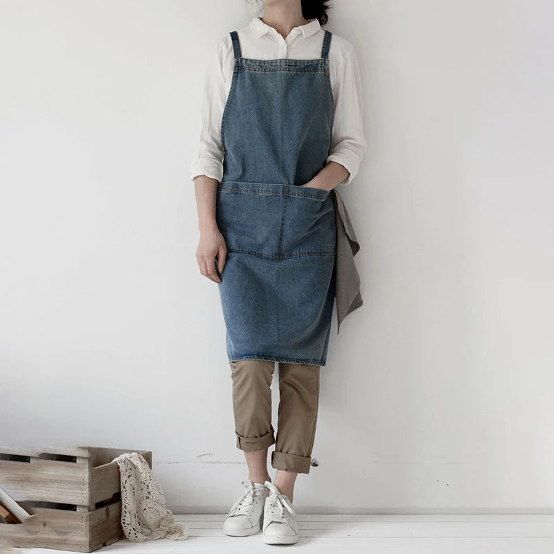 Crane Blue Denim Apron