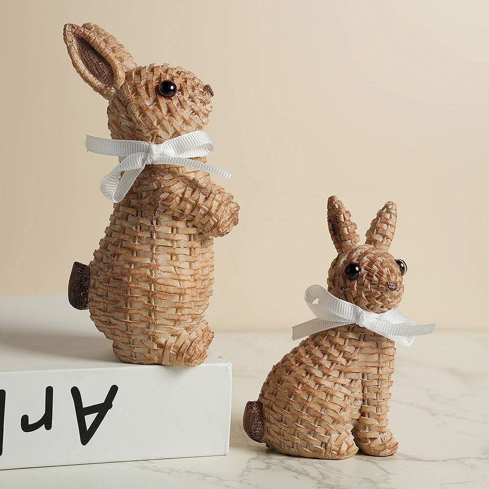 Maris Rustic Wicker Rabbits