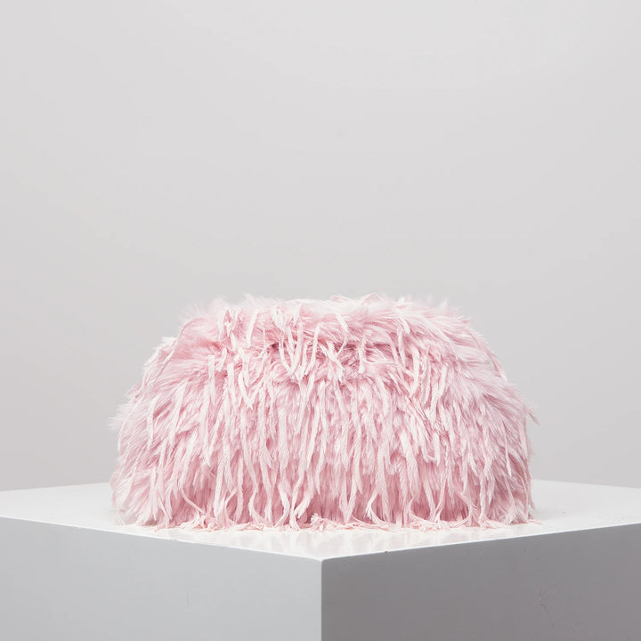 Noli Plush Fringe Clutch