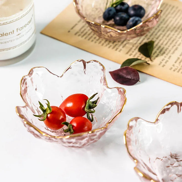 Rosélin Glass Petal Bowls