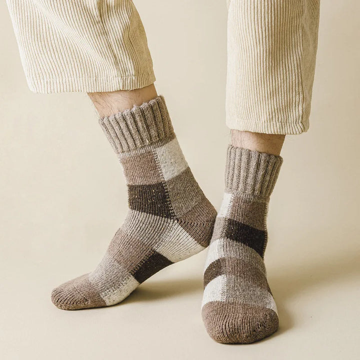 Men's Patchwork Crew Socks