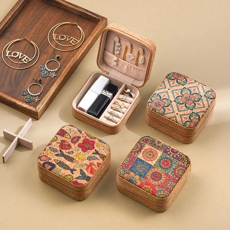 Ravelle Cork Jewelry Box