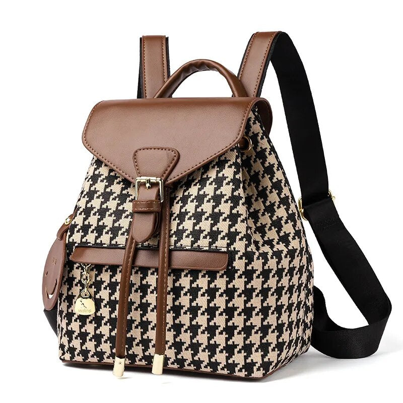 Lumi Houndstooth Backpack