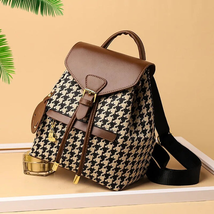 Lumi Houndstooth Backpack