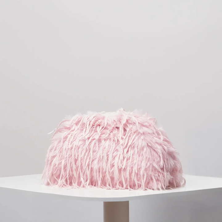 Noli Plush Fringe Clutch