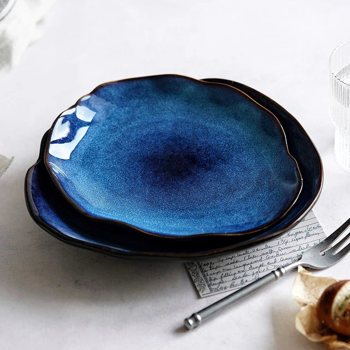 Midnight Ceramic Pool Plates