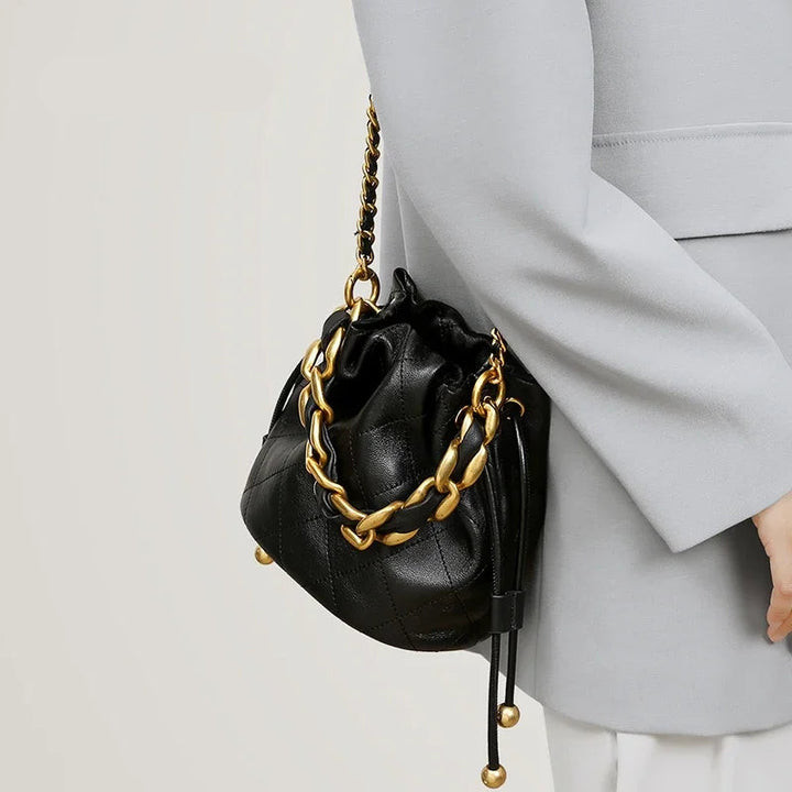 Noir Gold Chain Pouch