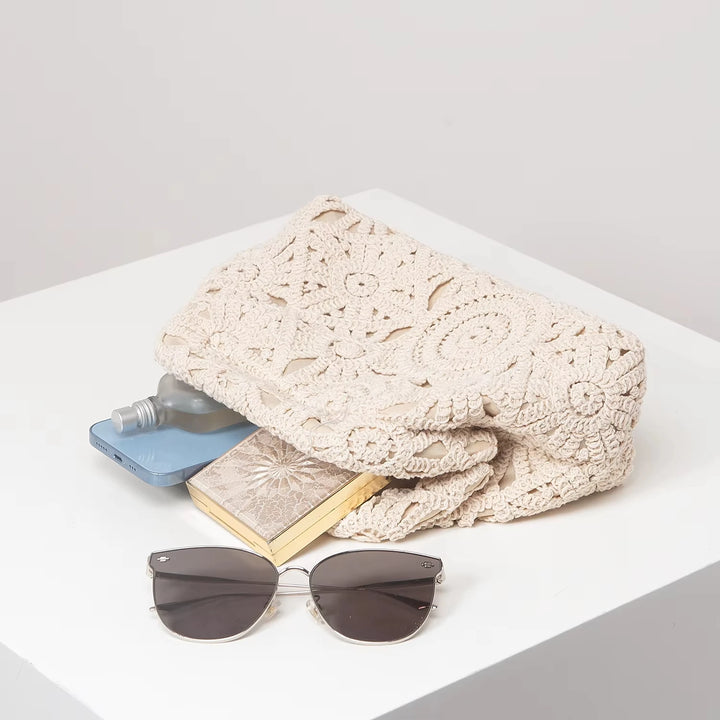 Lora Handwoven Floral Pouch