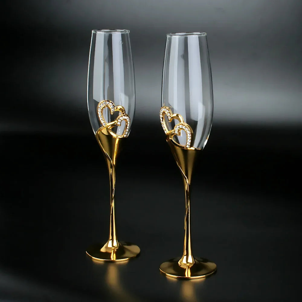 Amour Gold Heart Flutes