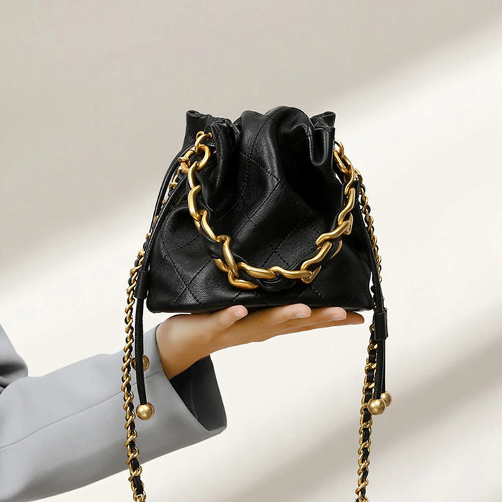 Noir Gold Chain Pouch
