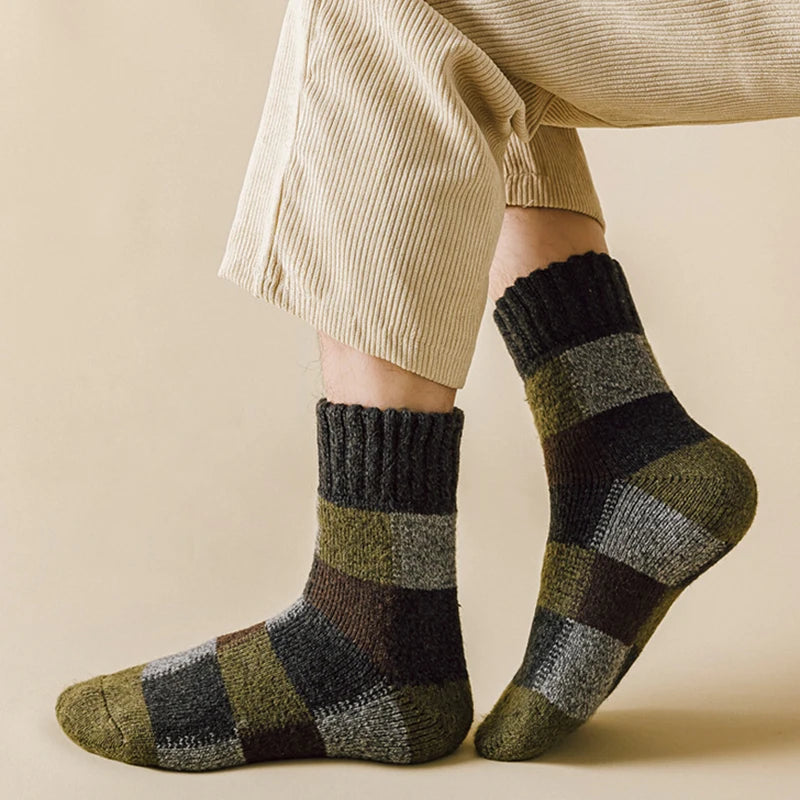 Men's Patchwork Crew Socks