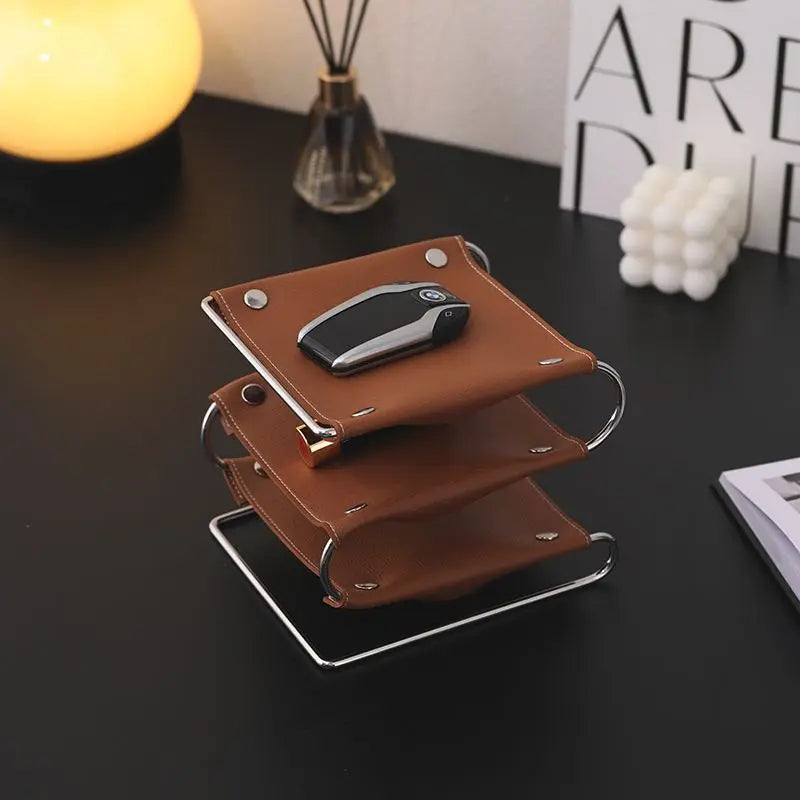 Oxford Leather Desk Organizer