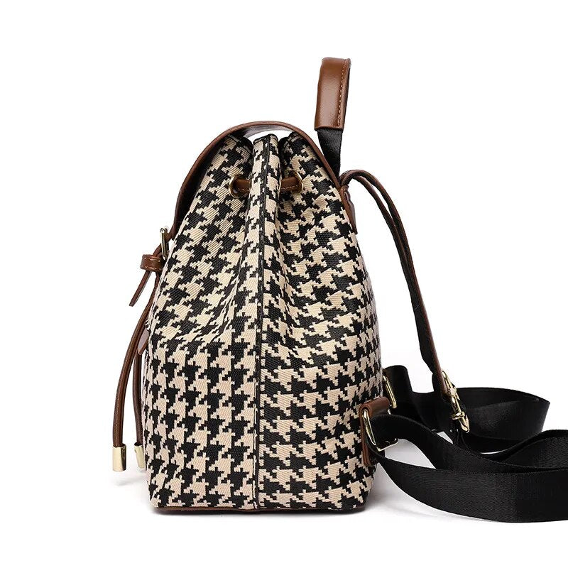 Lumi Houndstooth Backpack