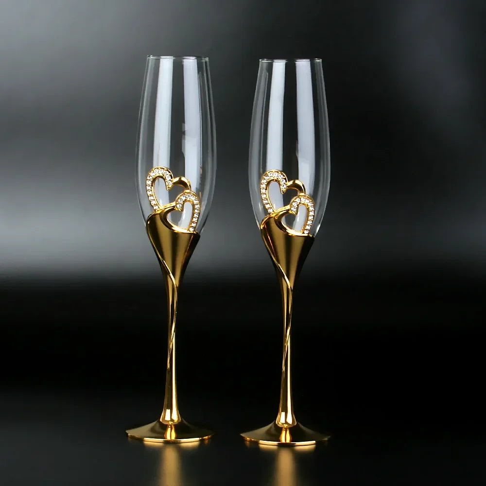 Amour Gold Heart Flutes