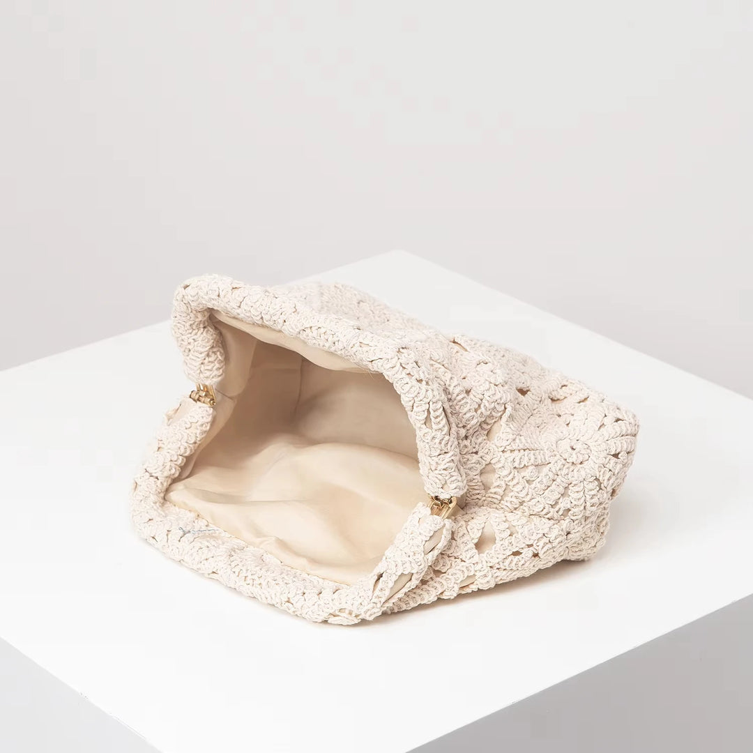 Lora Handwoven Floral Pouch