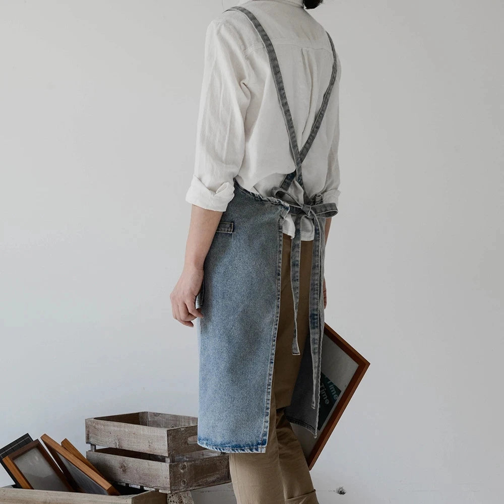 Crane Blue Denim Apron