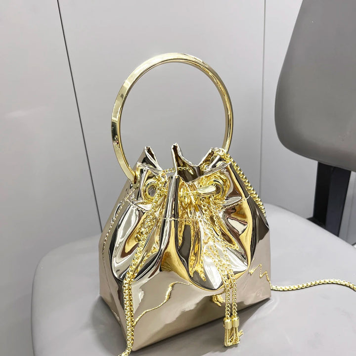 Oura Metallic Bucket Bag