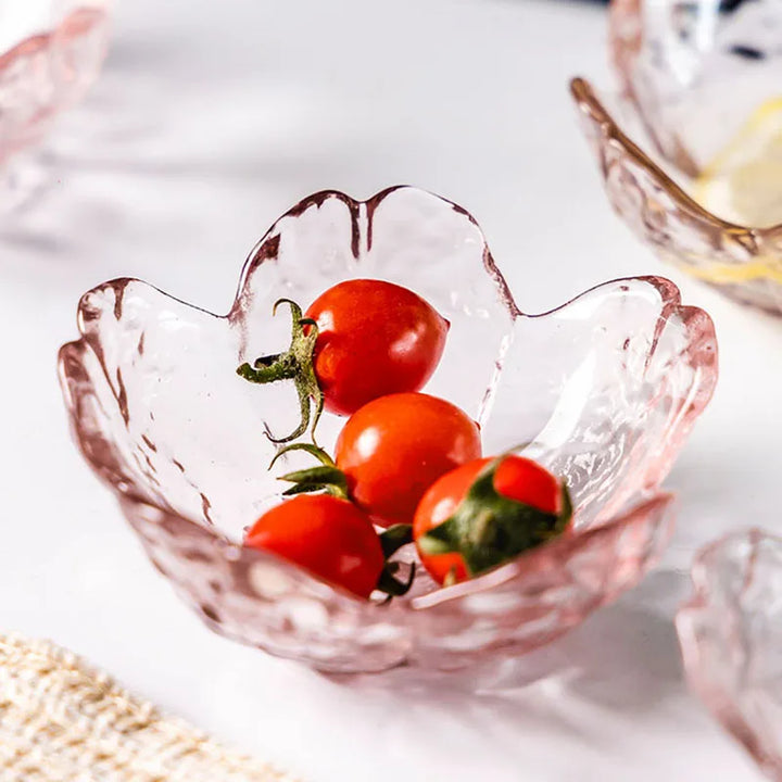 Rosélin Glass Petal Bowls