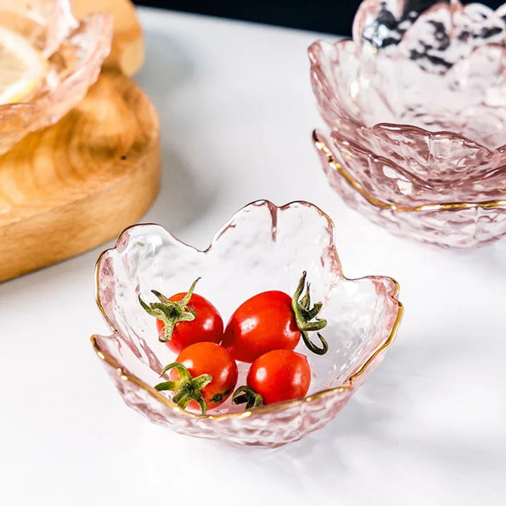Rosélin Glass Petal Bowls