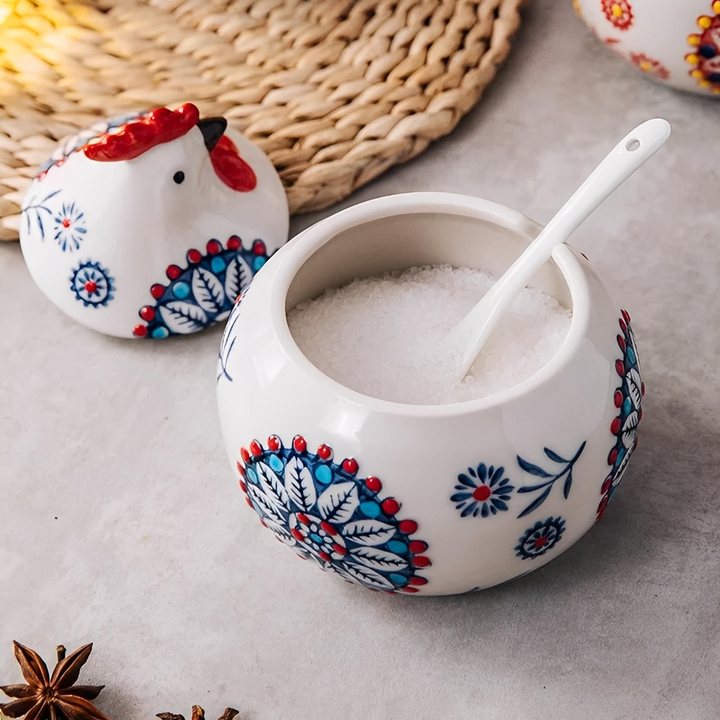 Tuscan Ceramic Rooster Jar