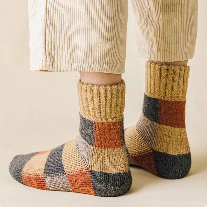 Men's Patchwork Crew Socks