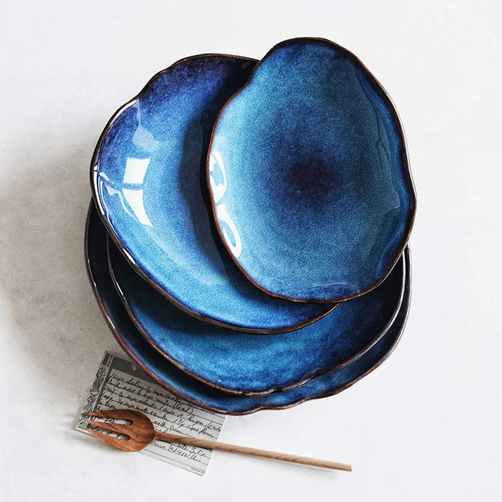 Midnight Ceramic Pool Plates