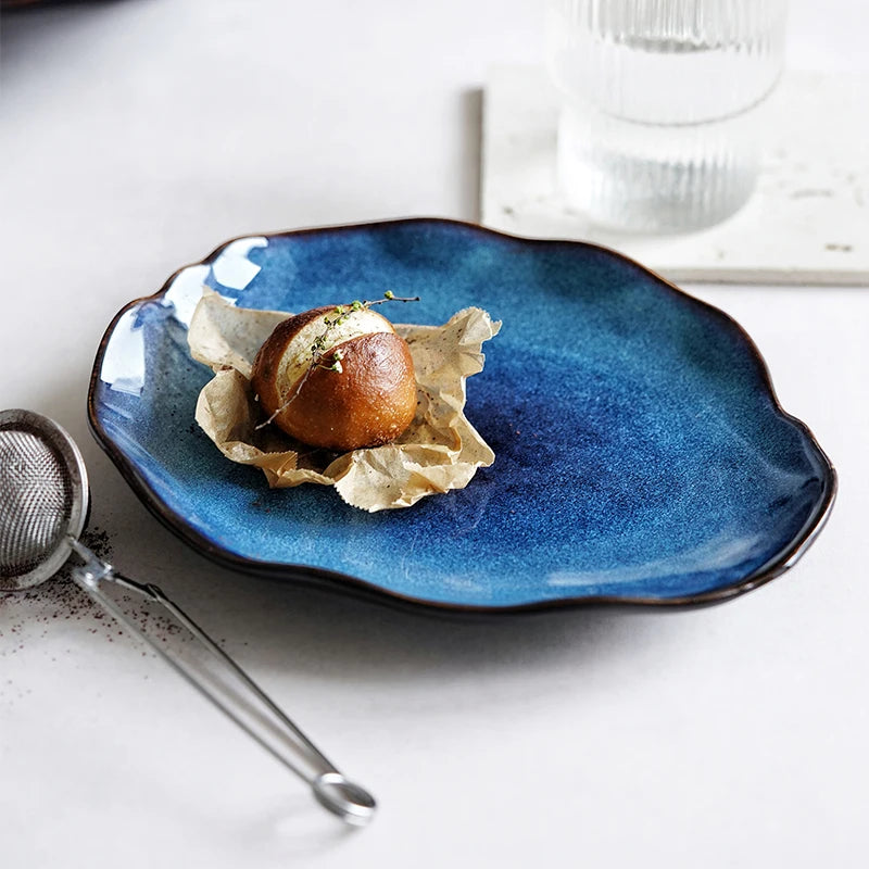 Midnight Ceramic Pool Plates