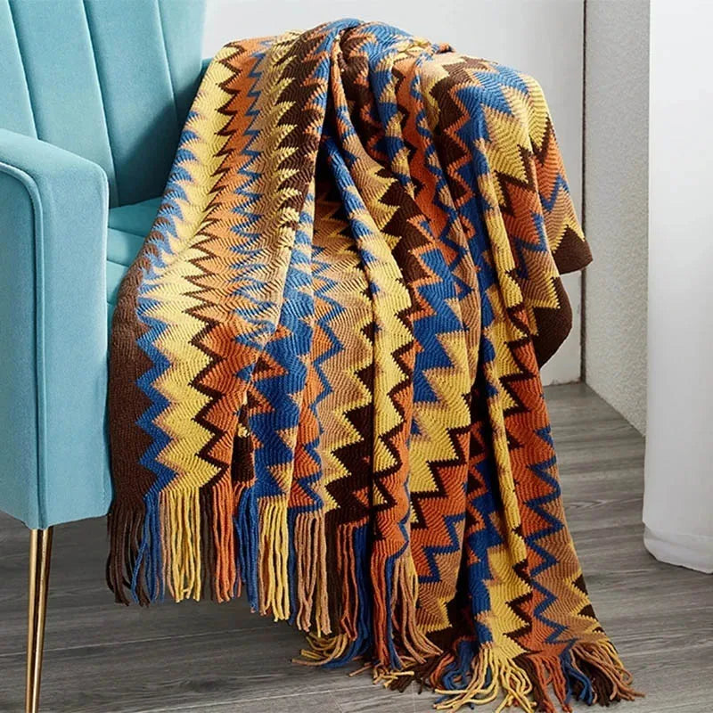 Boho Pattern Throw Blanket