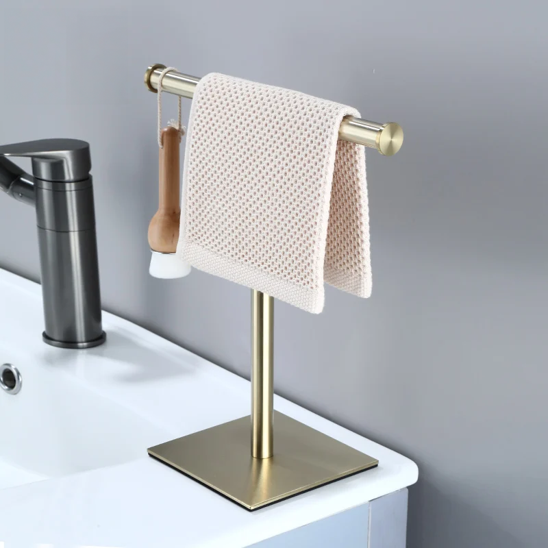 Linden Brass Towel Stand